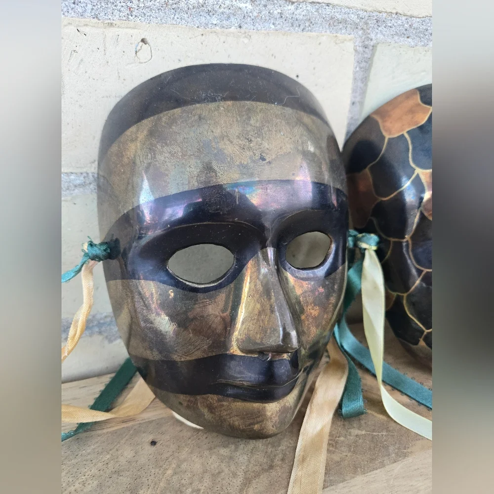 Vintage Brass Masks - Picture 2 of 8